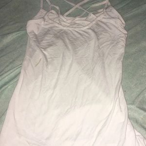 White Laced Tank Top